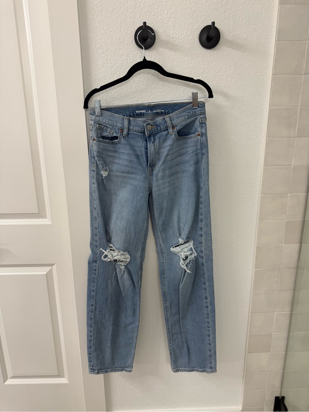 Old Navy Light Blue Distressed Boyfriend Jeans